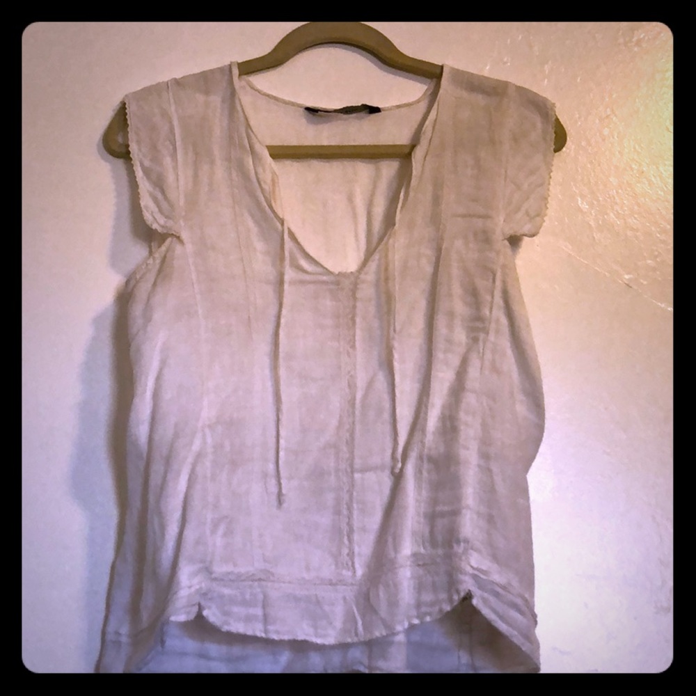 White zara blouse